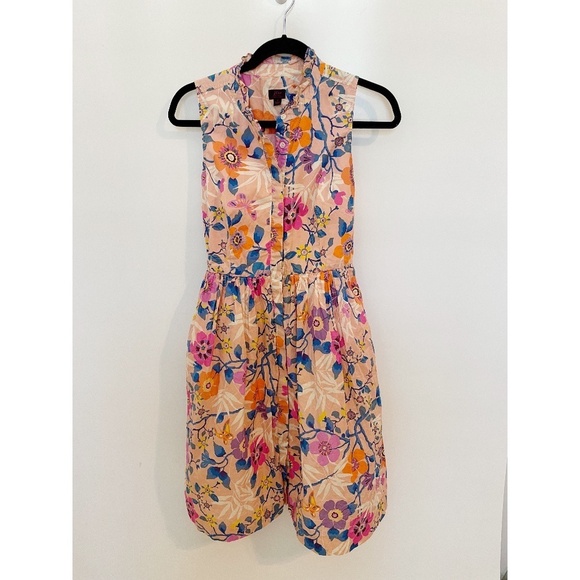 JCREW Liberty London Pavilion Floral Dress pink 2 - Picture 4 of 8